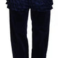 Blue Ruffles HighWaist Cotton Denim Boston Fit Pants