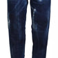 Blue Icon High Waist Straight Denim Boston Jeans