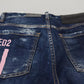 Blue Icon High Waist Straight Denim Boston Jeans