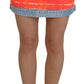 Multicolor Polyester Low Waist A-line Denim Skirt