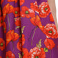 Multicolor Floral Cotton A-line Knee Length Dress