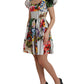 Multicolor Patchwork Cotton Aline Mini Dress