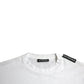 Off White Cotton Jersey Round Neck T-shirt