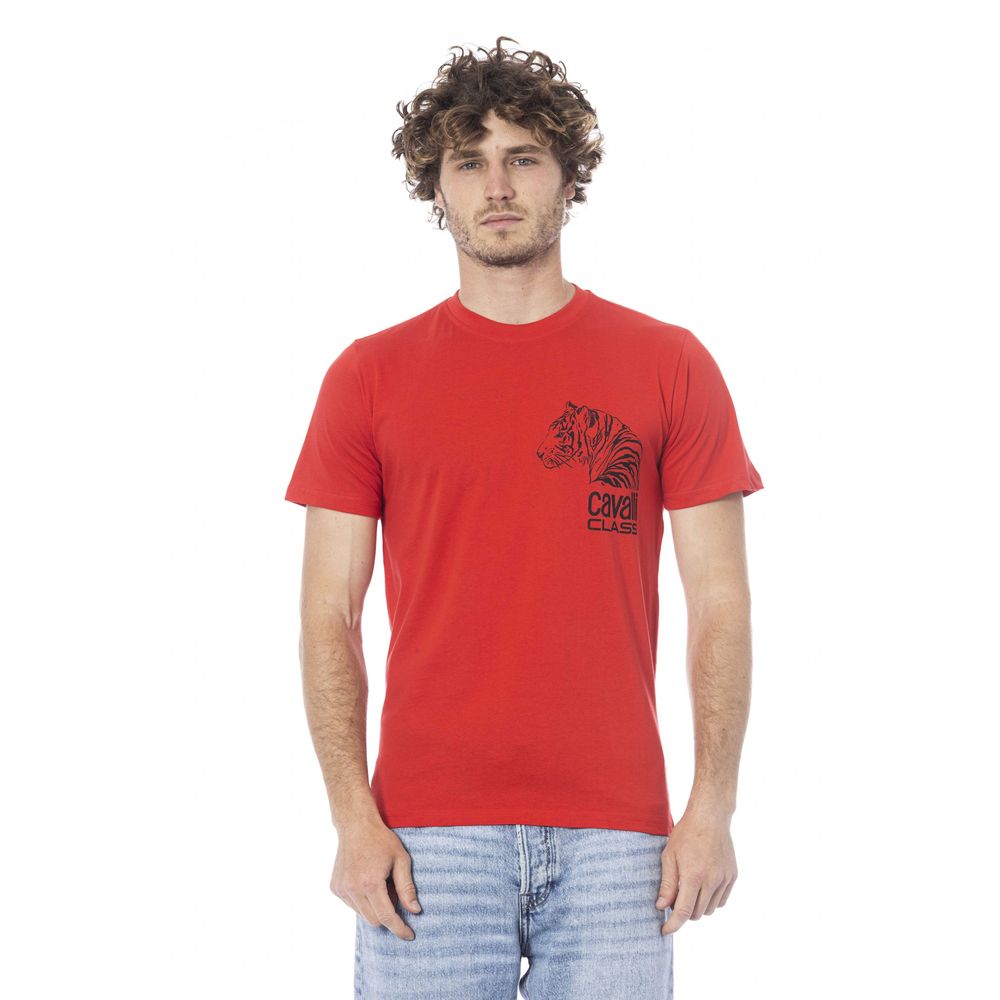 Red Cotton Men T-Shirt