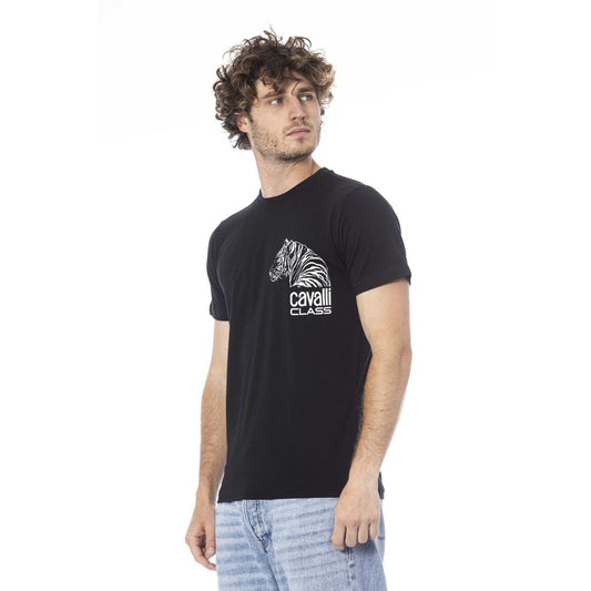 Black Cotton Men T-Shirt