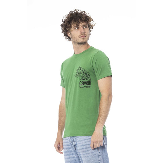 Green Cotton Men T-Shirt