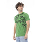 Green Cotton Men T-Shirt