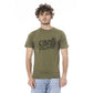 Green Cotton Men T-Shirt