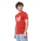 Red Cotton Men T-Shirt