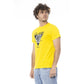 Yellow Cotton Men T-Shirt