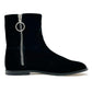 Black Calfskin Women Ankle Boot