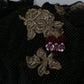Black Gold Crystal Heart A-line Dress