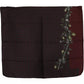 Bordeaux 100% Silk Floral Wrap Women Scarf