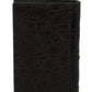 Brown 100% Caiman Mens Cardholder Case Cover Wallet