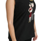 Black Silk DG Family Crystal Sleeveless Top