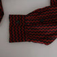 Black Red Zigzag Pattern Casual Shirt