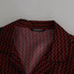 Black Red Zigzag Pattern Casual Shirt