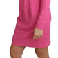 Pink Plunging Bodycon Sheath Mini Rayon Dress