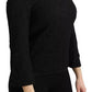 Black Lace Long Sleeves Blouse STAFF Top