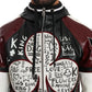 Black Bordeaux Hooded Leather DG King of Love Jacket