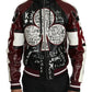 Black Bordeaux Hooded Leather DG King of Love Jacket