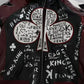 Black Bordeaux Hooded Leather DG King of Love Jacket