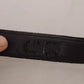 Black Classic Leather Silver Metal Buckle Belt