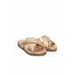 Beige Sheepskin Women Sandal