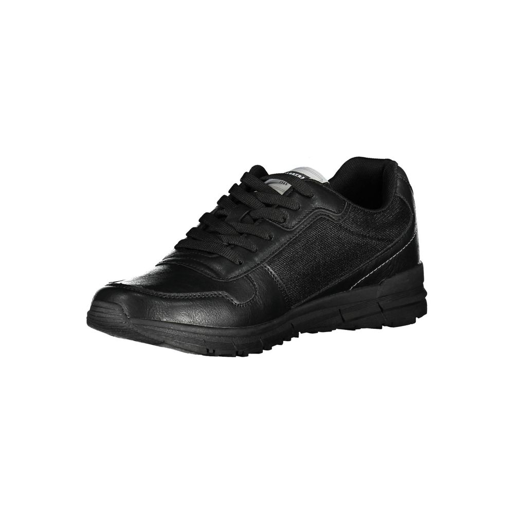 Black Polyester Sneaker