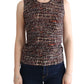 Sleeveless Multicolor Knit Wool Top