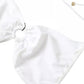 White Nylon Stretch Swimwear Top Bikini