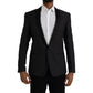 Dark Gray Jacquard MARTINI Single Breasted Coat Blazer