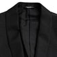 Dark Gray Jacquard MARTINI Single Breasted Coat Blazer