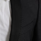 Dark Gray Jacquard MARTINI Single Breasted Coat Blazer