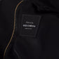 Black Polyester Single Breasted BlazerJacket