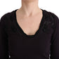 Elegant Purple V-Neck Blouse Tee