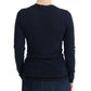 Elegant Blue V-Neck Sweater