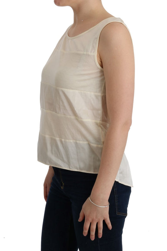 Beige Sleeveless Modal Top - Elevated Basics