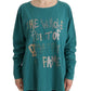 Elegant Crewneck Cotton Sweater in Green