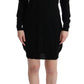 Elegant Black Wool Shift Dress