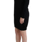 Elegant Black Wool Shift Dress