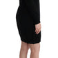 Elegant Black Wool Shift Dress