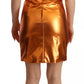 Metallic Orange Sleeveless Sheath Dress