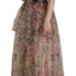 Multicolor Floral Print Long Maxi Gown Dress