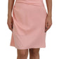 Pink Silk Stretch Strapless Sheath Dress