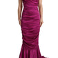 Sheath Mermaid Fuchsia Silk Stretch Gown Dress