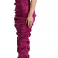 Sheath Mermaid Fuchsia Silk Stretch Gown Dress