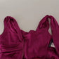 Sheath Mermaid Fuchsia Silk Stretch Gown Dress