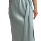 Silk Mint Green Fit Cut One Shoulder Midi Dress