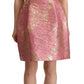 Sundress Pink Floral Jacquard Sleeveless Mini Dress